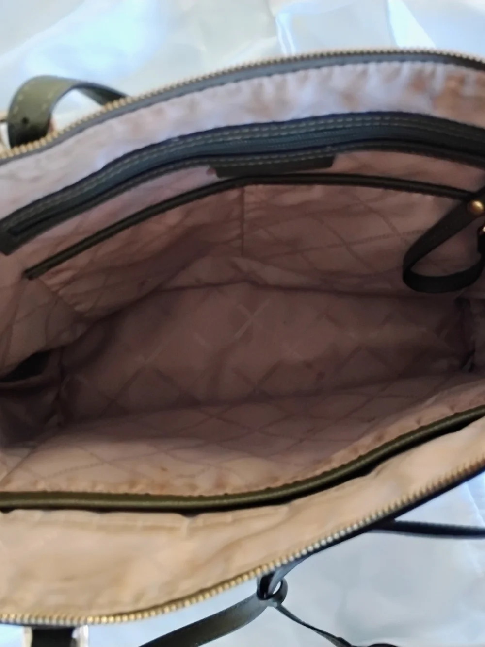 Michael Kors Voyager Medium Saffiano Leather Tote Bag in Olive Green